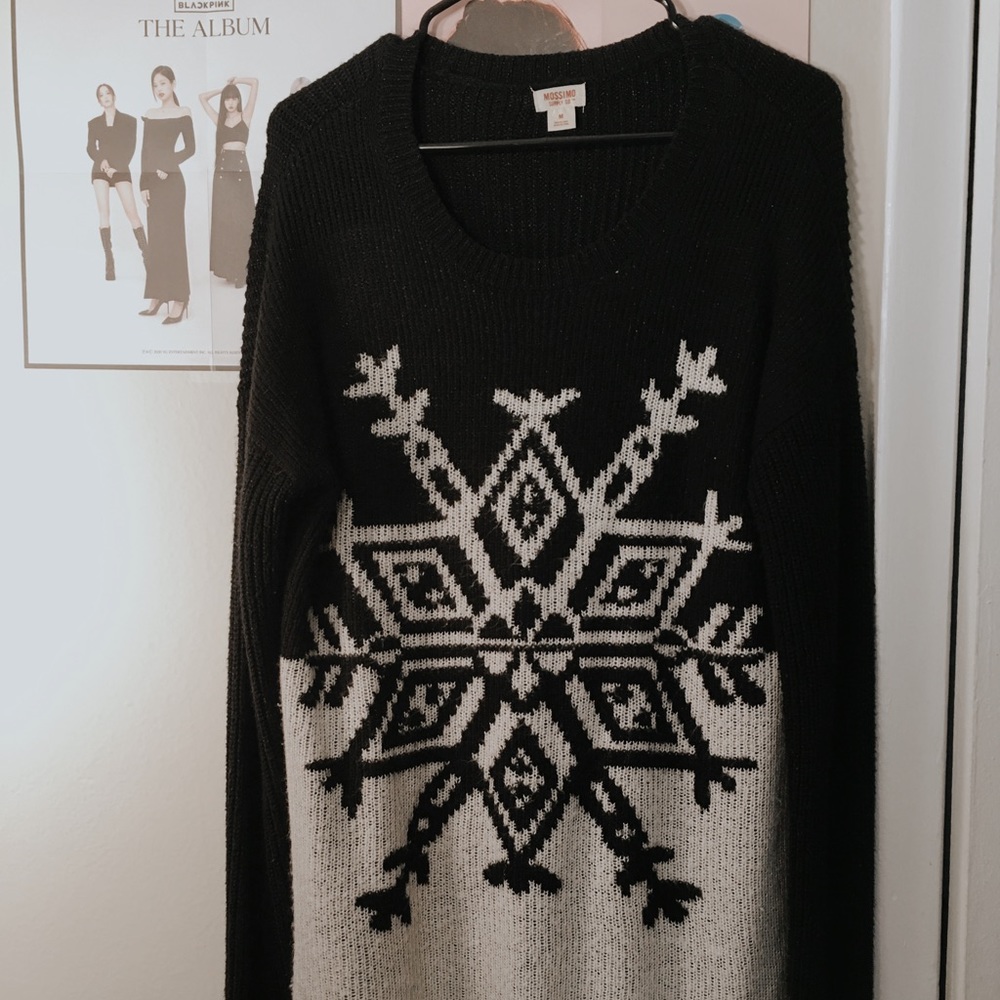 Oversized snowflake winter sweater/sweater dress